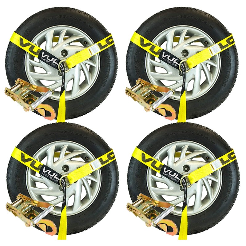 VULCAN Car Tie Down with Snap Hooks - Lasso Style