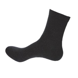 Merisky Grounding Socks - Conductive Silver Fiber Crew Socks for Women Men, Earth Connected for Mat Sheets Shoes, 1 Size Fits Most, Soft Comfort (Black, 1 Pair)