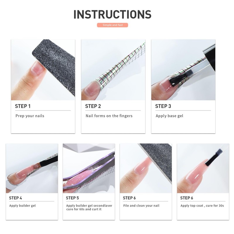 Beautilux Builder Nail Gel 55g UV Gel Nail Extension Builder
