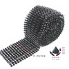 Decorative Spike Stud Trim Mesh, 1 Yard Plastic Flatback Roll,