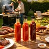 21 Pack 8.5oz Hot Sauce Bottles, Square Glass Bottles with