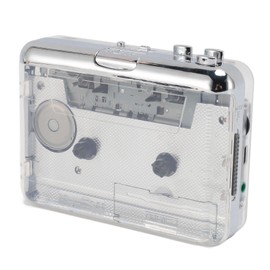 Portable Cassette Player, Stereo USB Cassette to MP3 Converter with Auto Reverse, Rechargeable Cassette Tape Player Recorder with Earphones, 3.5mm Audio Jack