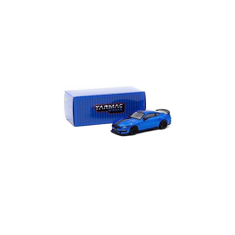 Tarmac Works Ford Mustang Shelby GT350R Blue Metallic 1:64