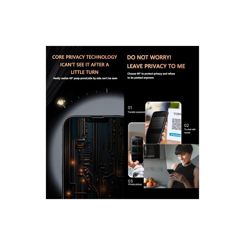 YOUULAR [3 Pack Privacy Screen Protector for Honor Magic V2