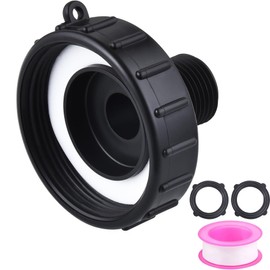 275 330 IBC Tote Tank Food Grade Drain Adapter, 2.44" (62mm) Fine Thread x 3/4"Garden Hose, Water Hose Male Adapter for Garden Hose