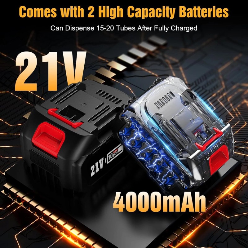 ‎TaskStar Electric Grease Gun,12,000 PSI Battery Operated Grease Gun 2xBattery&Char