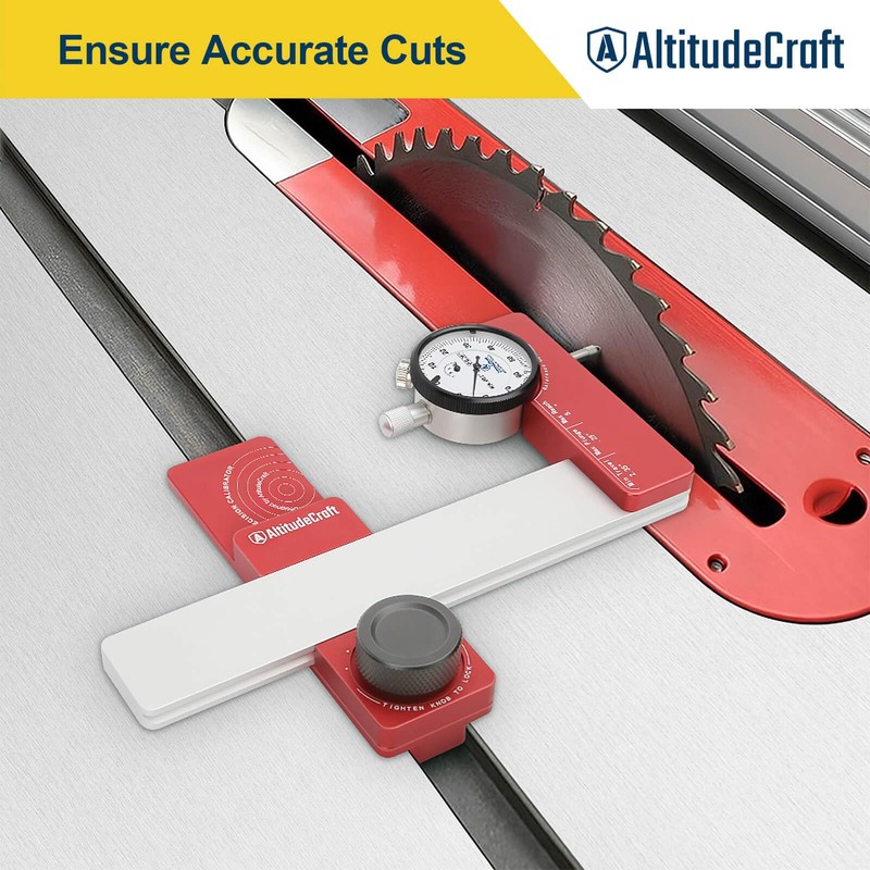 AltitudeCraft 0.001" Precision Table Saw Alignment Gauge - CNC Milled