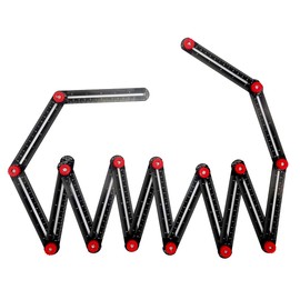 Multi Angle Measuring Ruler, 16-Sides Ruler Hole Locator Aluminum Alloy Universal Multi Angle Measuring Ruler Protractors, Adjustable Floor Tile Glass Woodworking Puncher