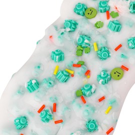 Bunny Green Bead Slime, Good Stretchy & Non-Sticky Crunchy Slime, Slime Party Favors for Kids, Slime Sensory Toys, Girls Gifts & Boys Gifts for Birthday Easter Hallowmas Christmas