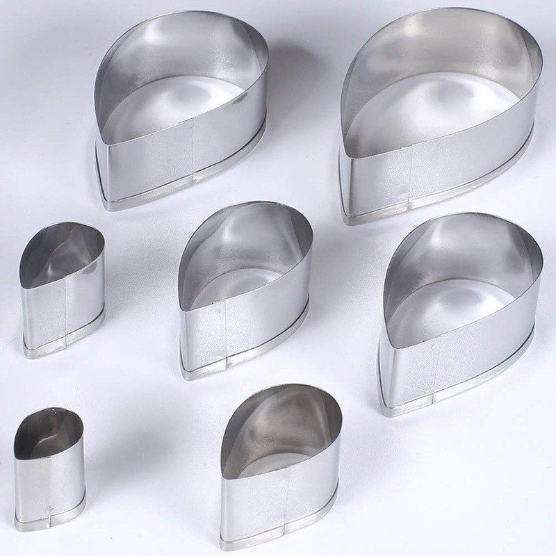 7 Pieces Rose Petal Molds Stainless Steel Cookie Cutters DIY