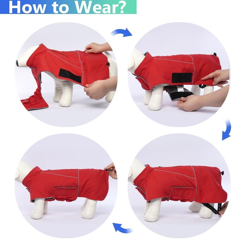 IECOii Dog Coat - Waterproof, Warm, Perfect for Hiking &