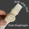 Kazoo for Adults, Ivory White ABS Humming Instrument with Lanyard