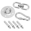 Stainless Steel Hammock/Swing Hanging Kit Ceiling Mounting Plate Snap Hook