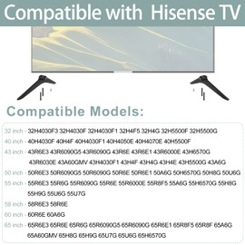 Juego de tornillos y arandelas para soporte de TV Hisense para patas de soporte de TV para 32H4030F3 43R6E3 50R6E3 50A6G 55A6G 55H6570 55H6570G 58R6E3 58H6870 65R6E3 65H78000 65H78000 65HH6500F