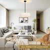 PUMING 19.7" 5-Light Drum Chandelier, Modern Farmhouse Pendant Light with