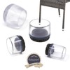 Adsamm® 4 x Chair Leg Caps, Transparent, Diameter 23-24 mm,