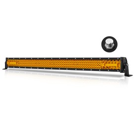 30 Inch Amber LED Light Bar, AKD Part 230W Spot Flood Combo Off Road Driving Light Quad Row Super Bright LED Work Light Bumper Grille LED Bar for Trucks Pickup SUV UTV Car Ram Toyota RZR Boat