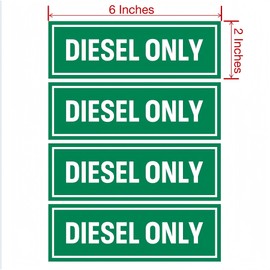UanofCn 8 Pcs Diesel Only Stickers for Fuel Tank Tractor Fuel Cans Gas Caps Heavy Equipment Fuel Identification Labels Weatherproof, Ultra-Durable 6x2 inch 8 Labels