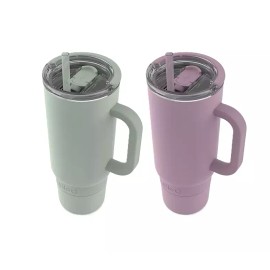 Ello Port 40-oz. Stainless Steel Tumbler with Handle, Color Sage and Mauve  2pk.