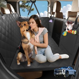 XL Truck Back Seat Extender for Dogs, 59x29 Dog Seat Cover Back Seat Hard Bottom, Dog Hammock for Truck Full Size, Pet Seat Covers for Crew Cab F150, RAM1500, Sierra, Tundra, Silverado, Titan