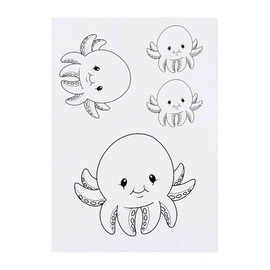 Azeeda 4 x 'Baby-Krake' Temporäre Tattoos - Wasserfest, Hautfreundlich & Ungiftig · Transfers in Verschiedenen Größen (TO00075612)