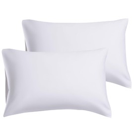 DuShow Egyptian Cotton 300 Thread Count Pure Cotton Pillow Cases with Envelope Closure White 20" x 30" (2 Pack)