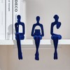 Octdays Blue Thinker Statue for Home Decor Modern Minimalist Sculpture