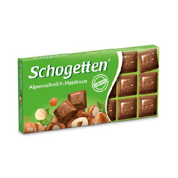 Schogetten Alpine Milk Hazelnut Chocolate Bar 100g (15-pack)