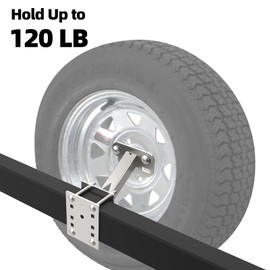 Joroamp Spare Tire Carrier Trailer Spare Tire Mount,Boat Utility Enclosed Trailer Accessories, Fits Most 4 ,5 & 6 Lugs Wheels, Hold 4″, 4.25".4.5″, 4.75″,5.0",5.32" and 5.5″Bolt Patterns, 120 LBS