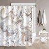 MitoVilla Modern Marble Abstract Extra Long Shower Curtain, 72"W x