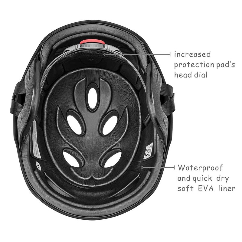 Tontron Adult Whitewater Kayaking Canoeing Watersports Helmet (Gloss Black Fiber