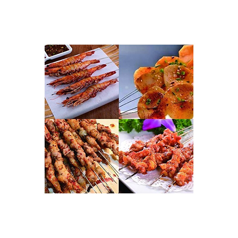 UCEC 50x Kebab Skewers, Skewers for Grilling, Metal Kebab Sticks,