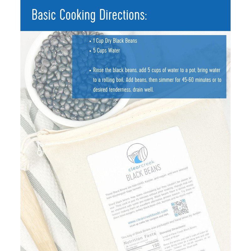 CLEAR CREEK Bean Pack: Black Beans, Pinto and Kidney Beans