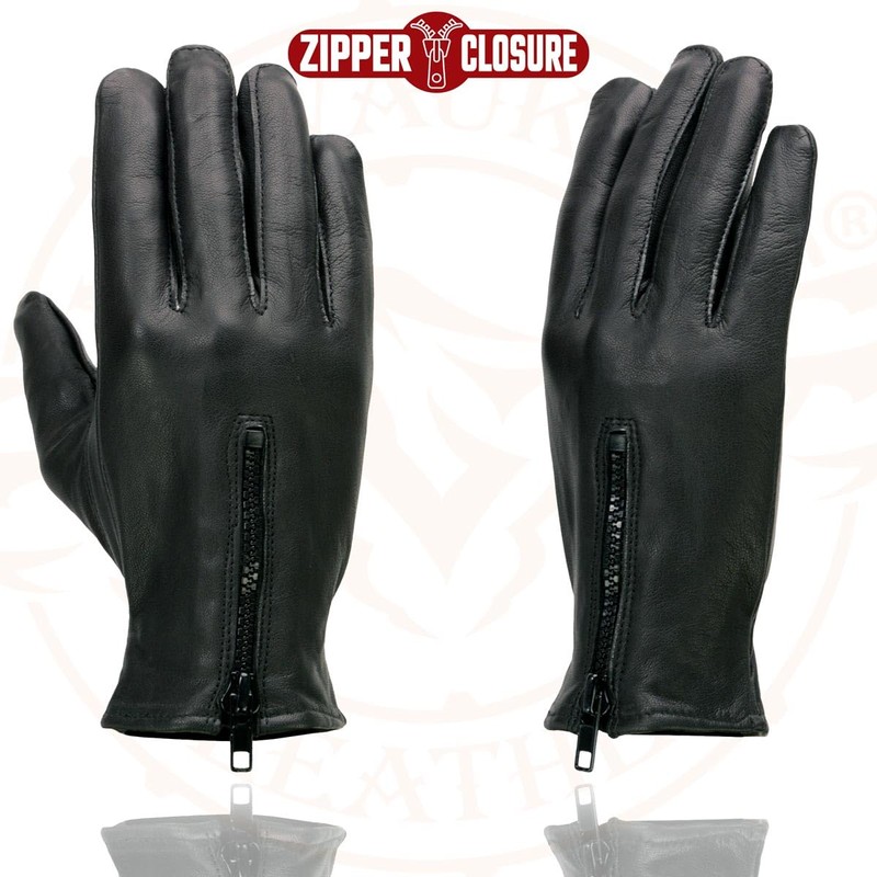 Milwaukee Leather SH226D Men's Black Unlined Leather Lightweight Motorcycle Hand