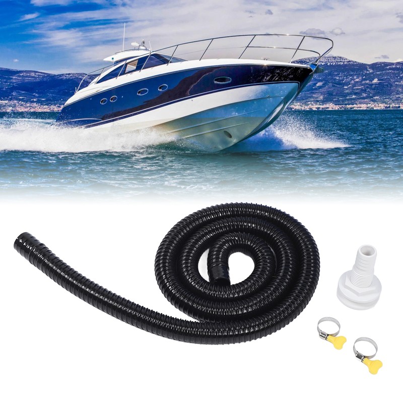 Bilge Pump Installation Kit Black 1‑1/8in Leak Proof Easy Installation