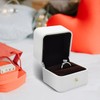 WisePoint Ring Box Wedding, PU Leather Ring Box, Elegant Presentation