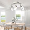 MELUCEE 3-Light LED Track Lighting Brushed Nickel Modern Ceiling Light