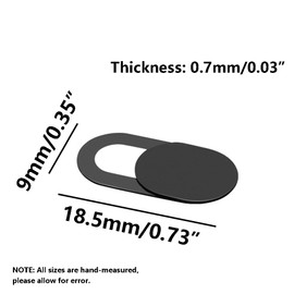 TopHomer 6 Pcs Lens Privacy Cover, 18.5 * 9mm Privacy Security Webcam Cover Slider for Smartphone, Tablets Computer Laptop