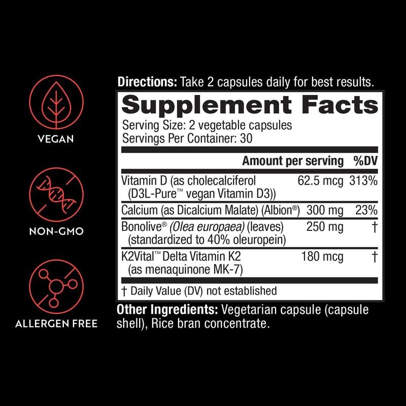 Osteo Plus 4-in-1 Comprehensive Bone Support Supplement - Calcium with