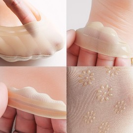 WISVOOO 3-6 Pairs No Show Socks Women Nylon Ultra Low Cut Non-Slip Thin Liner Socks Invisible Hidden Socks for Flats