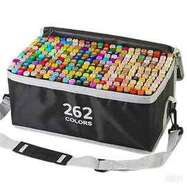 IMAGLINTS Alcohol Markers 262 Colors with Base Drawing Pen Dual Tip Art Markers for Sketch Anime Illustrations