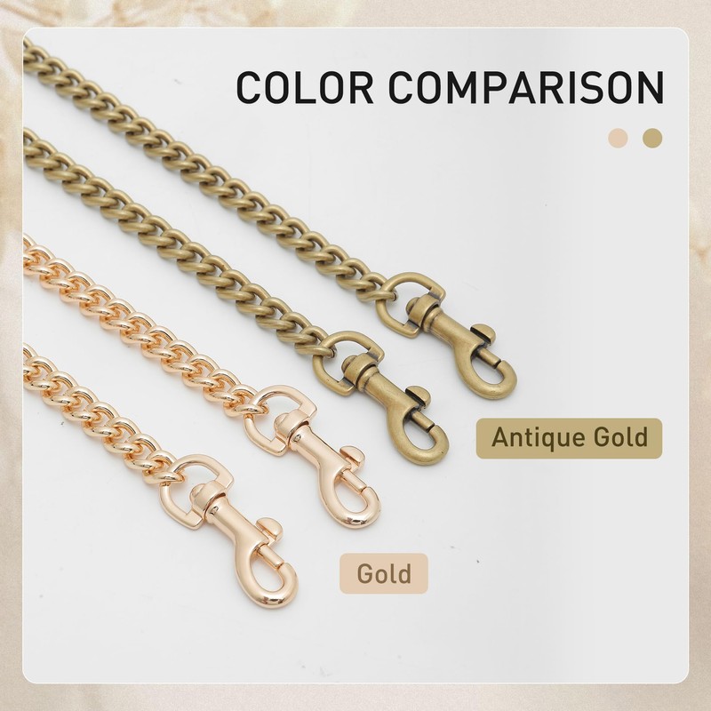 OAikor Iron Flat Antique Bag Chain Strap for Replacement Purse
