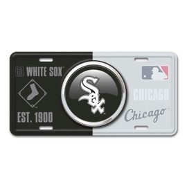 FANMATS 43226 Chicago White Sox Embossed Metal License Plate
