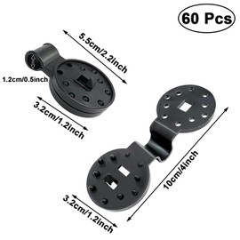 Shade Cloth Clips Plastic Sunshade Clips 60 Pcs Round Plastic Black Clips Sunshade Net Fixing Clip for Garden Netting, Sun Shade Net, Shade Fabric Accessories