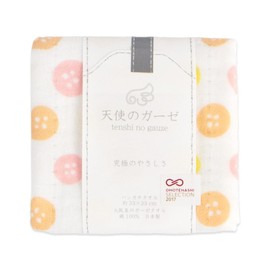 Nichisen Shoko TE630_P Angel Gauze Button Gauze Towel Square Pink
