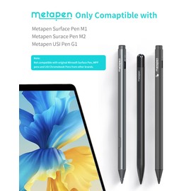 Metapen Tips for Metapen Stylus M1, M2 and G1 (3pcs, Black)