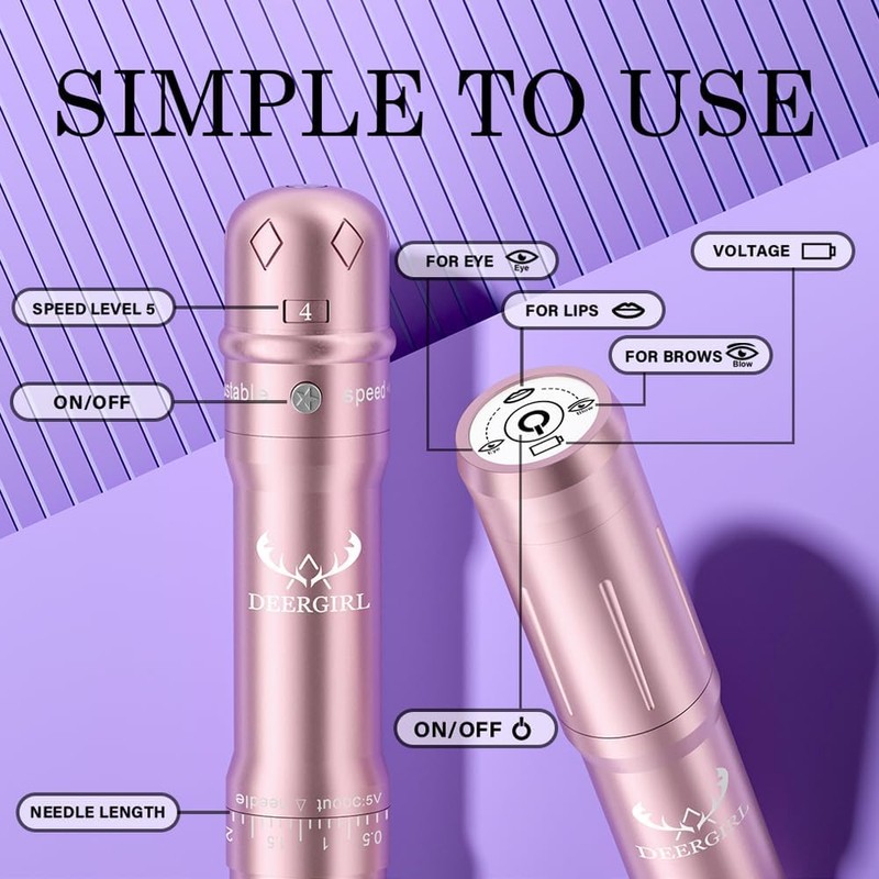 Kit De Máquina De Tatuaje Para Maquillaje Permanente De Cejas