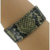 Faux Leather Snake Grain Wrap Bracelet for Women Hook and