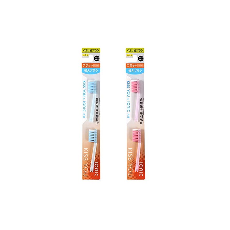Fukubadental Kiss You Flat Regular Replacement Brush, M, Regular x