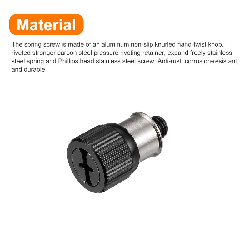 sourcing map 10pcs M6-1x12.01mm Computer Case Stainless Steel Thumbscrews, PF11